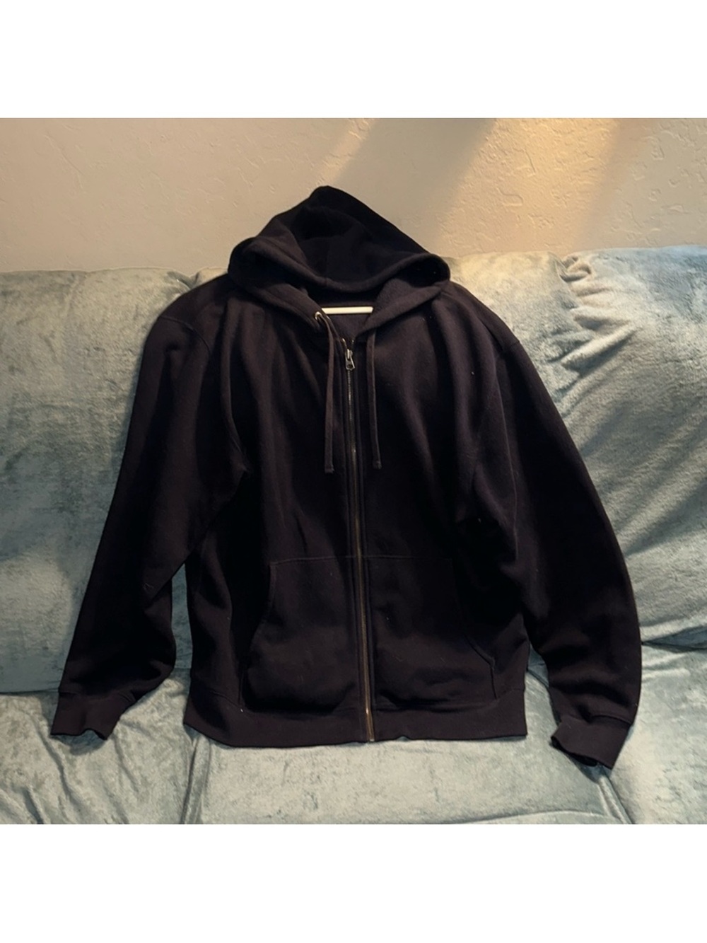 Sonoma Life + Style large Dark Blue Zip Hoodie super soft